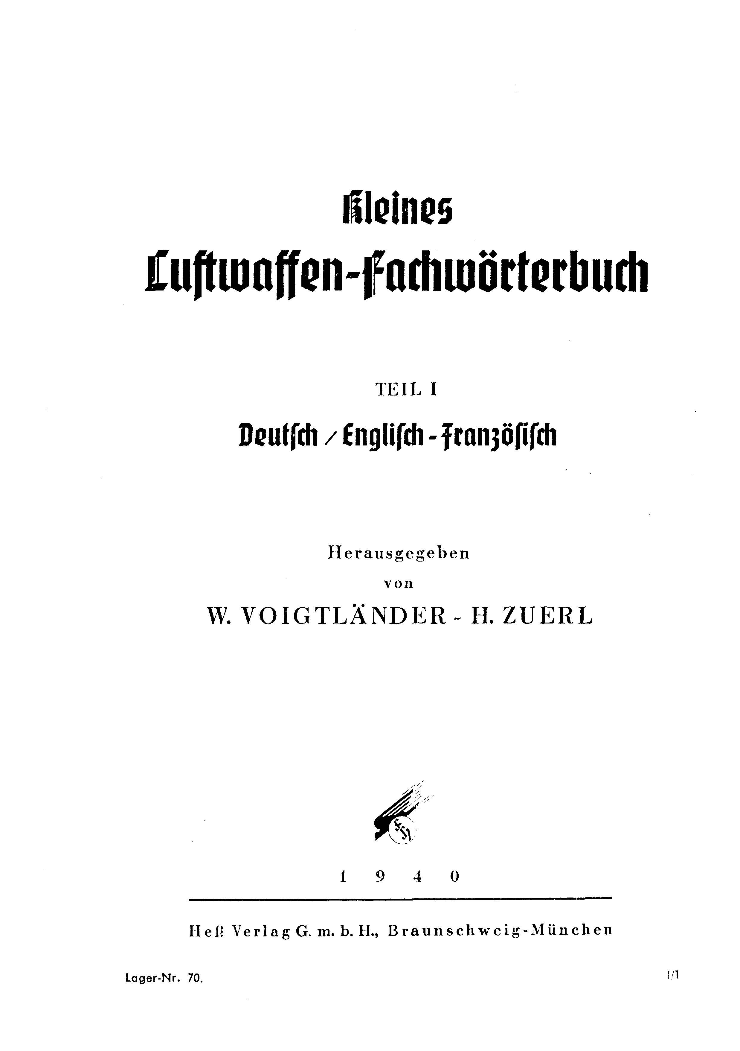 Fertigungskennzeichen, Dienstvorschriften, Stoffgliederungen