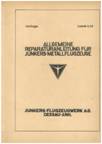 Ausbesserungs- und Rep.-Anleitung für Junkers-Metallflugzeuge